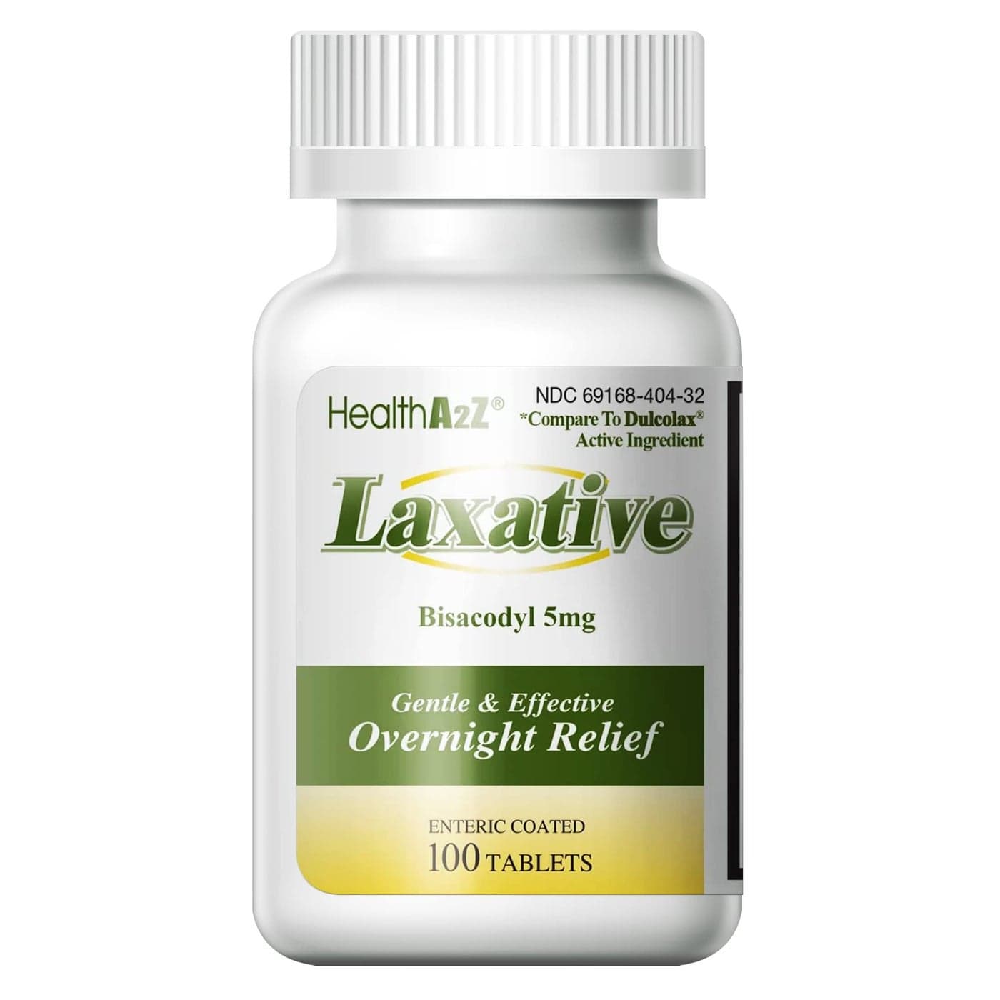 HealthA2Z Laxative Bisacodyl 5mg 100 Counts Gentle and Fast Overnight Relief for Constipation