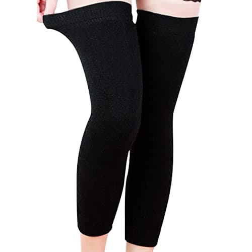 NICSY Kneecap Winter Knee Support Leg Warmer Sleeves Calf Compression Sleeves for Women Men Breathable Thermal Knee