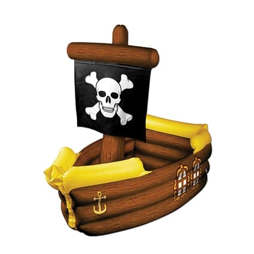 Beistle The Company Pirate Ship Cooler Inflatable Pack of 1