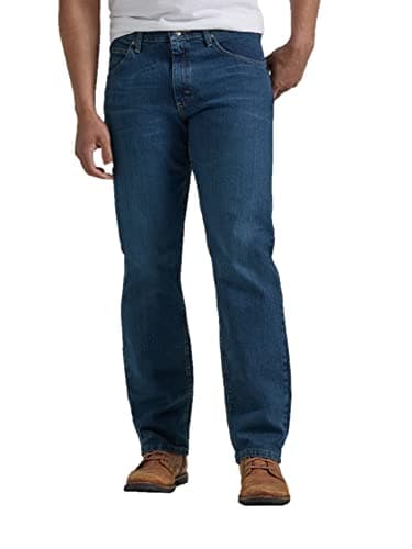 Wrangler Authentics Men's Classic 5-Pocket Relaxed Fit Flex Jean Military Blue Flex 40W x 32L