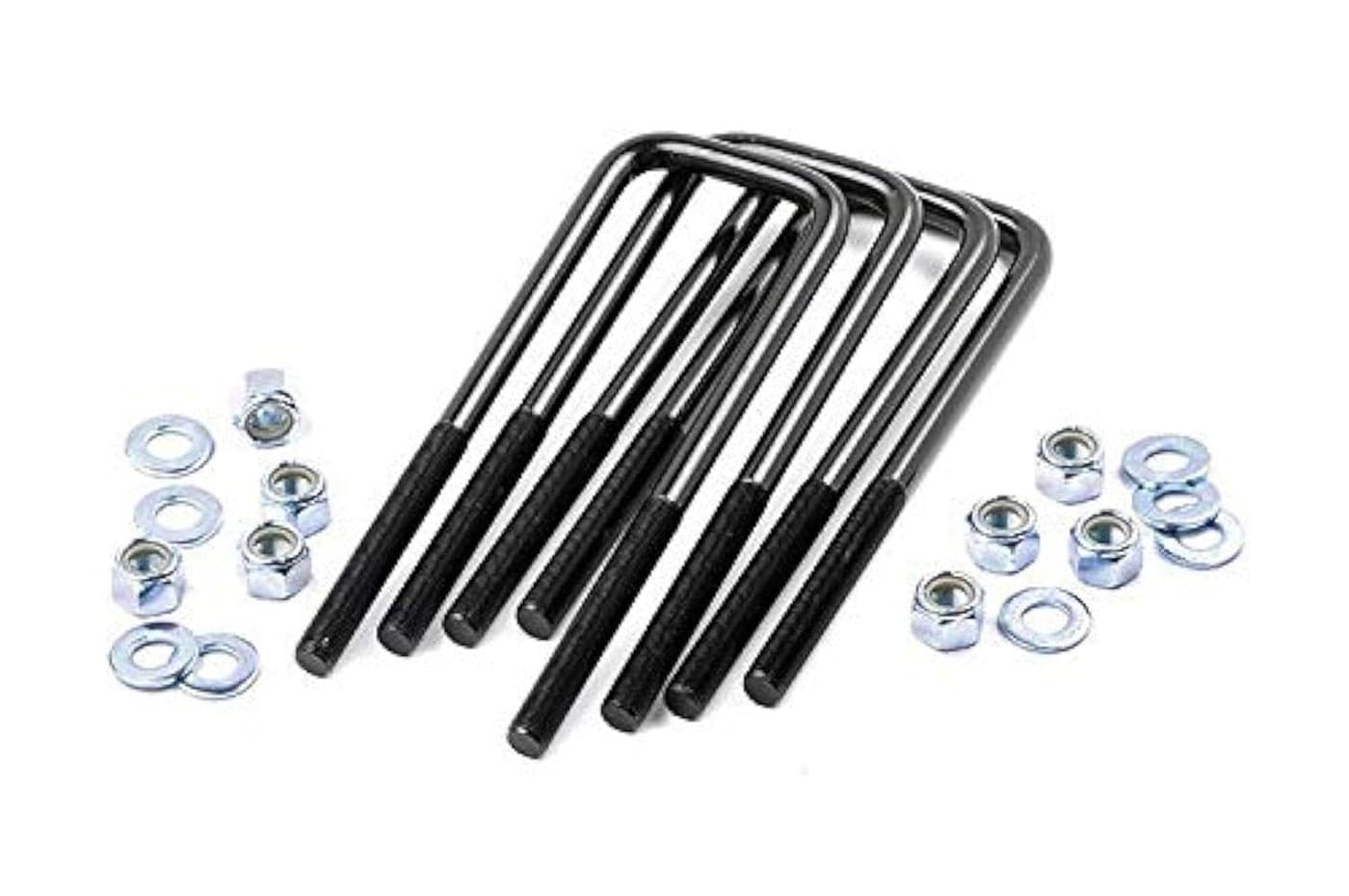 Rough Country 9/16" Square Suspension U-Bolts | 9/16 x 3.25 x 8.5-7627,Black