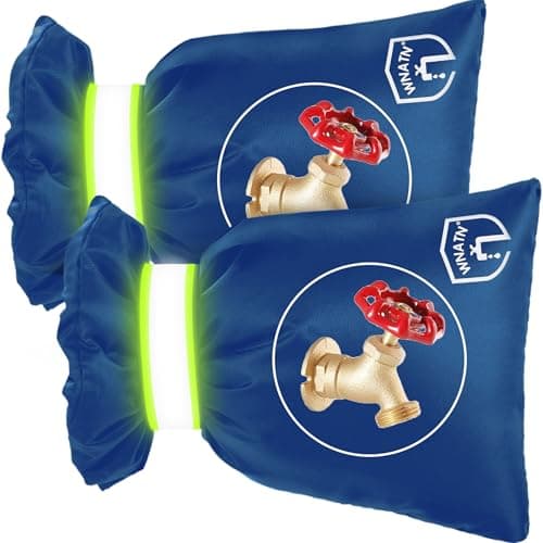 WNATN Outdoor Faucet Cover for Winter Freeze Protection,7.8" H x 6.2" W,Spigot Covers Winter Insulated,Waterproof Outdoor Faucet Cover Socks for Winter,Hose Bib Covers, Set of 2(Navy Blue)