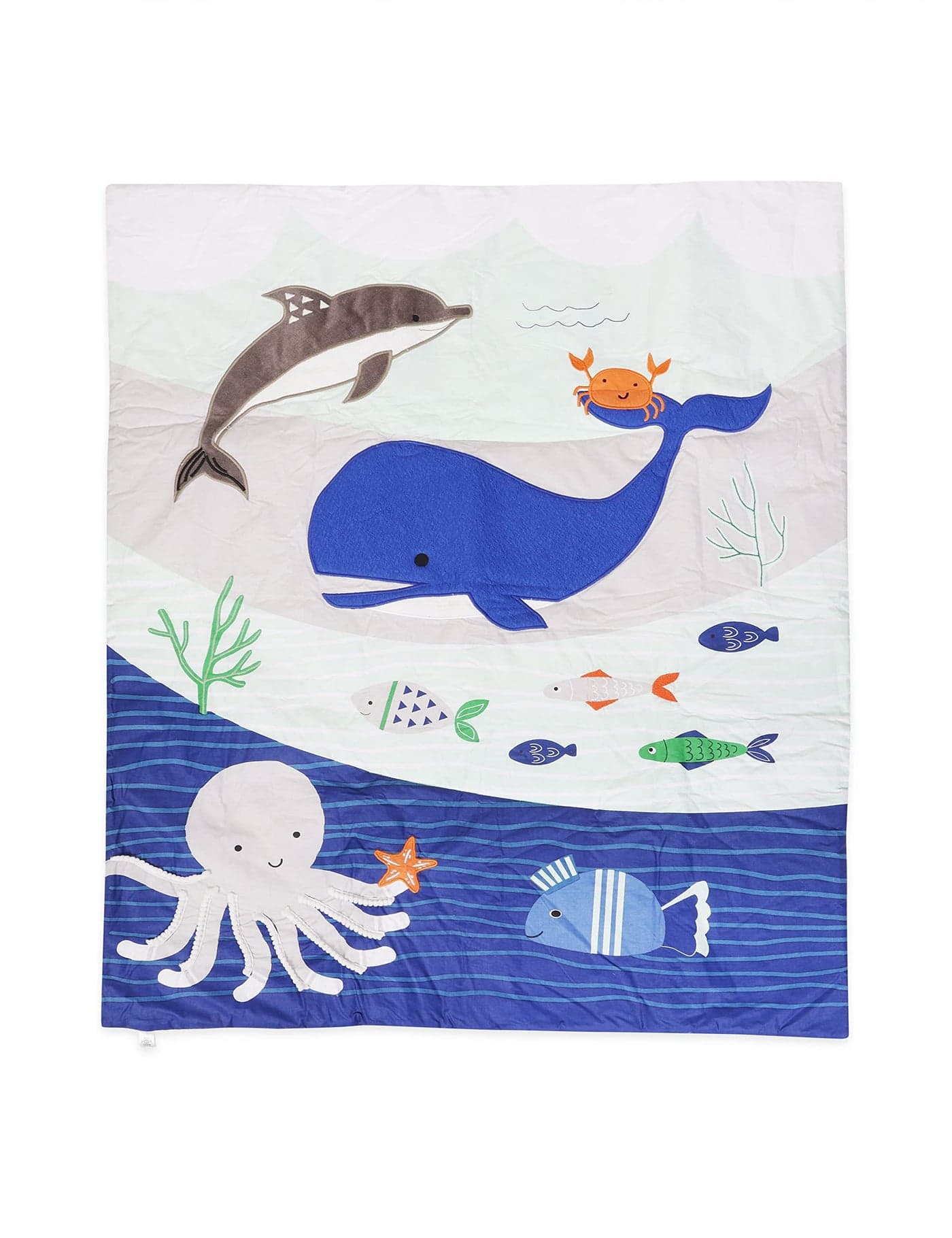 The Mom Store Babies and Kids Soft Comfortable Comforter | Newborn Baby All Season Blanket (My Sea World)