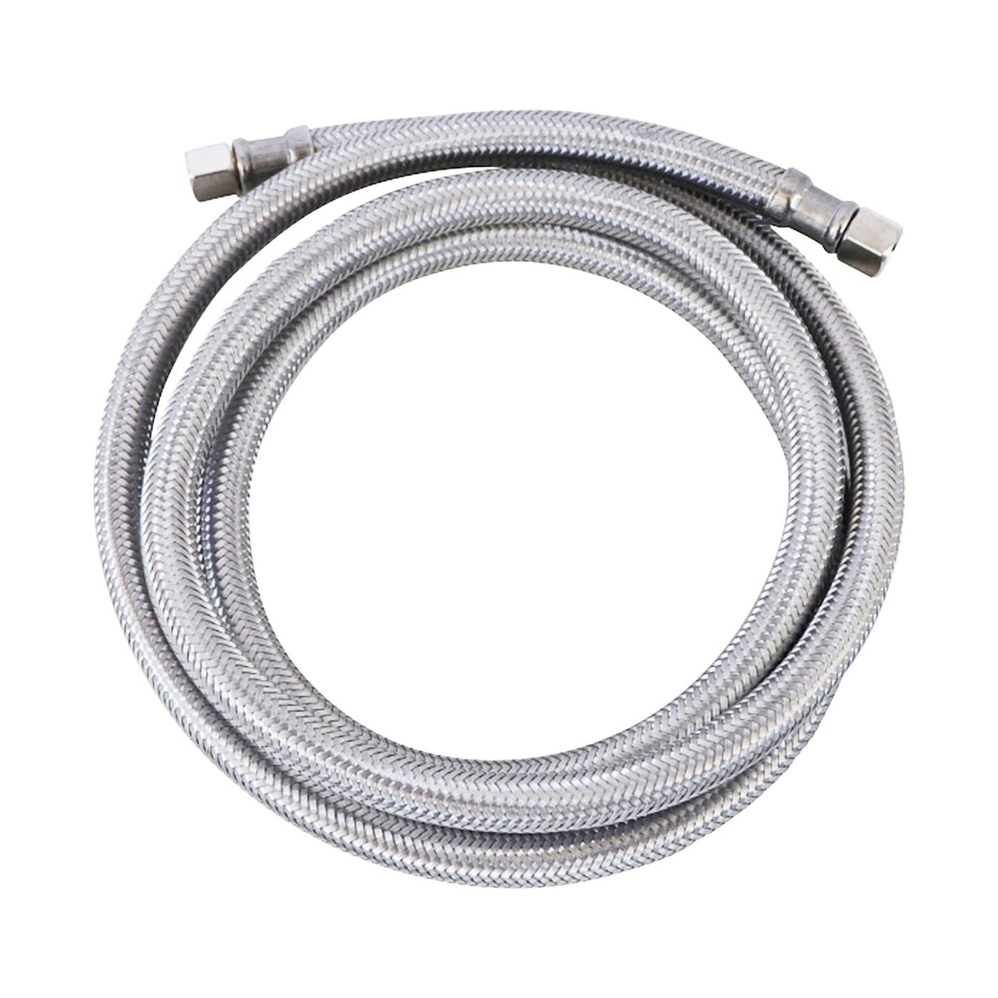 Endurance Pro 5 Foot Universal Ice Maker Flexible Braided Stainless Steel Water Supply Hose Connector Connection 14 x 14 Inch Compression Fittings 1 5 Foot