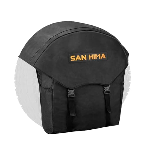 SAN HIMA Spare Tire Trash Bag 185 Gallons Fits 3135 Tire Cargo Storage Bag wReflective Strips for OffRoad 4x4 4WD Truck SUV Car