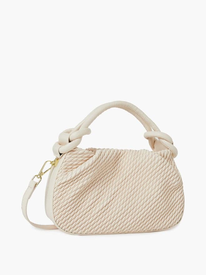 Styli Textured Handbag with Top Handle