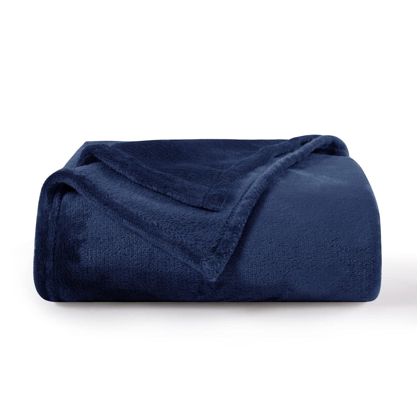 Aisbo Fleece Blanket Navy Blue Throw Versatile Soft Warm Blanket Fluffy Throws for Sofa Couch Single Size Cozy Solid Bed Flannel Blanket for Travel 130x150cm Navy