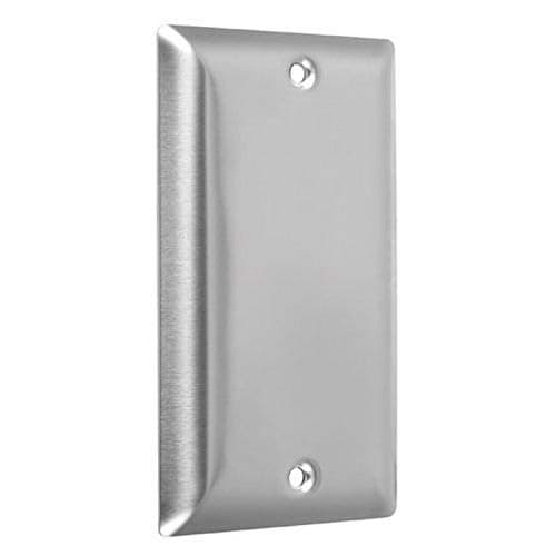 TayMac 2.75 x 4.5 in. 1-Gang Stainless Steel Standard 1-Blank Metal Wall Plate WSS-B, Outlet Cover Wall Plate with Screws, Electrical Outlet Cover Plate for 1-Device Installation