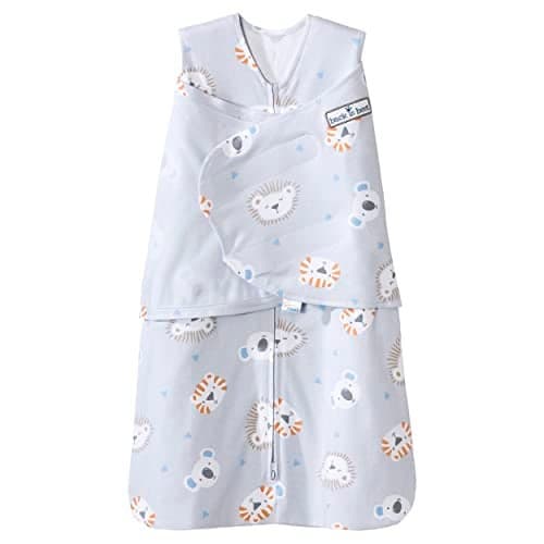 HALO 100 Cotton Sleepsack Swaddle 3Way Adjustable Wearable Blanket TOG 15 Multicolor Lions Tigers and Bears Newborn 03 Months