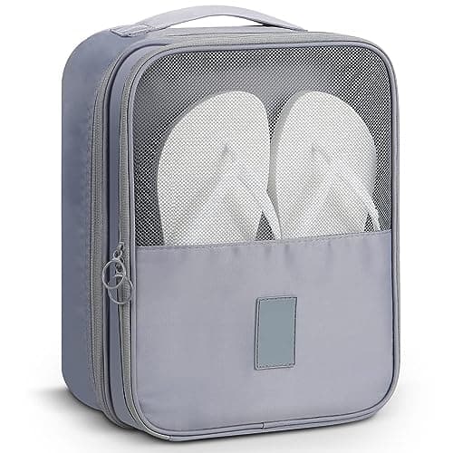 Storescent Compact Shoe Bag/Organizer/Pouch | Protect 3 Pairs of Shoes | Perfect for Travel and Daily Storage (Grey)