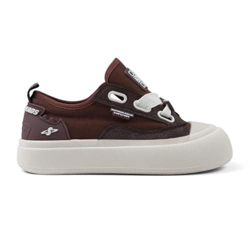 SOLETHREADS Beam Sneakers for Women | Stylish & Fashionable| Comfortable|Walking Shoes| Lightweight Flexible| Skid-Resistant| Everyday |Casual Shoes for Women|Brown|UK 5