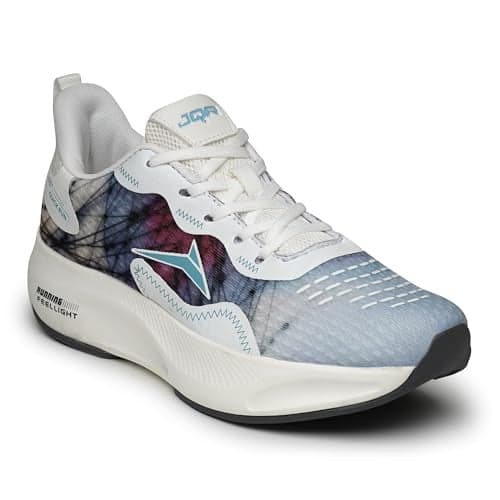 JQR Bella-N Sports Shoe For Men | Breathable Mesh | Shock Absorption | Non-Slip | Lightweight & Comfortable | Stylish & Durable For Gym, Walking, Jogging & Casual Use For Everyday Wear, Multi, 10 UK