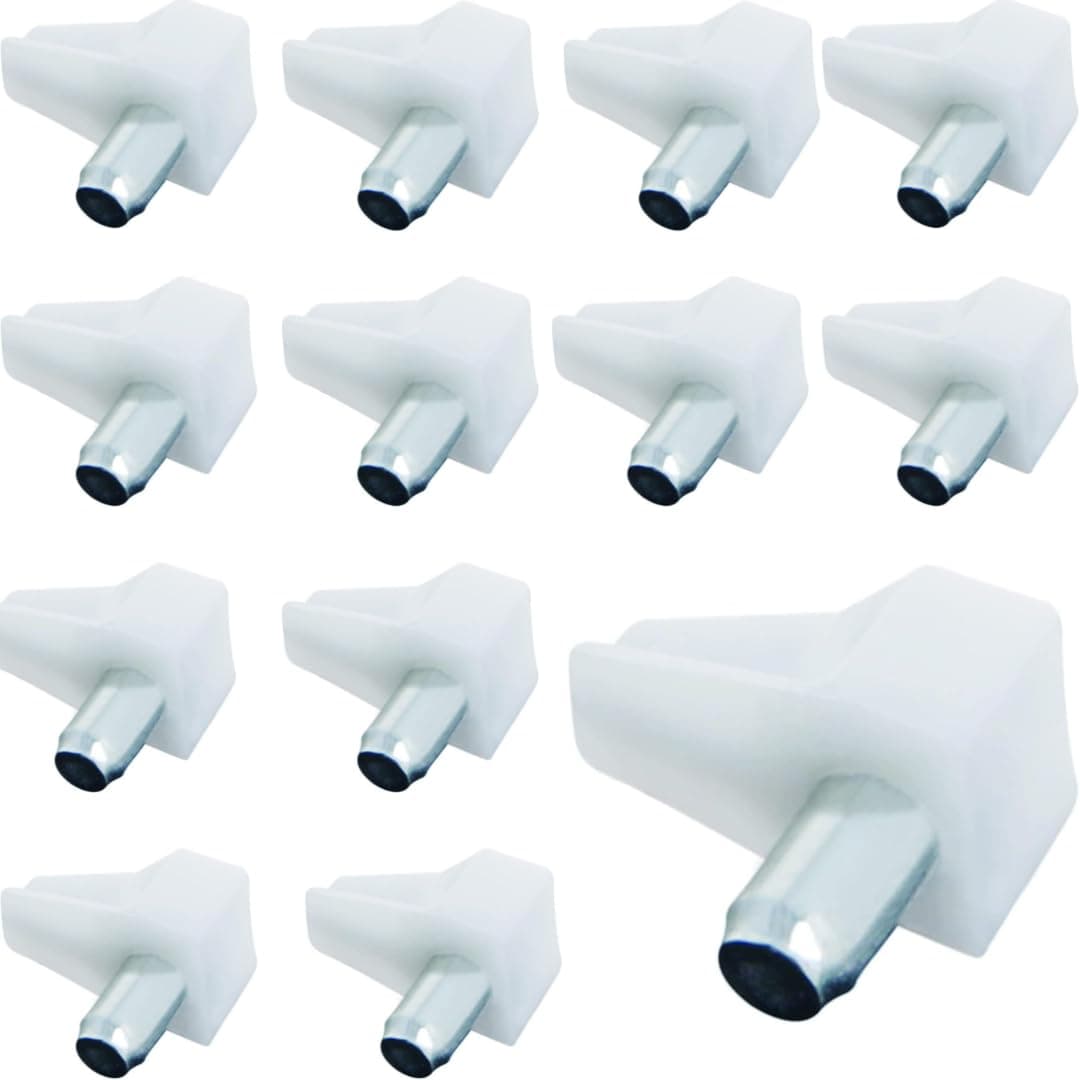DEEGAAMART 70 Nos Shelf Support Pegs 5 mm Plastic Shelf Pins Cabinet Shelf Clips for Kitchen FurnitureCabinet Shelf PegsMilky White Plastic Shelf PinsTempered Glass Shelf Support Peg