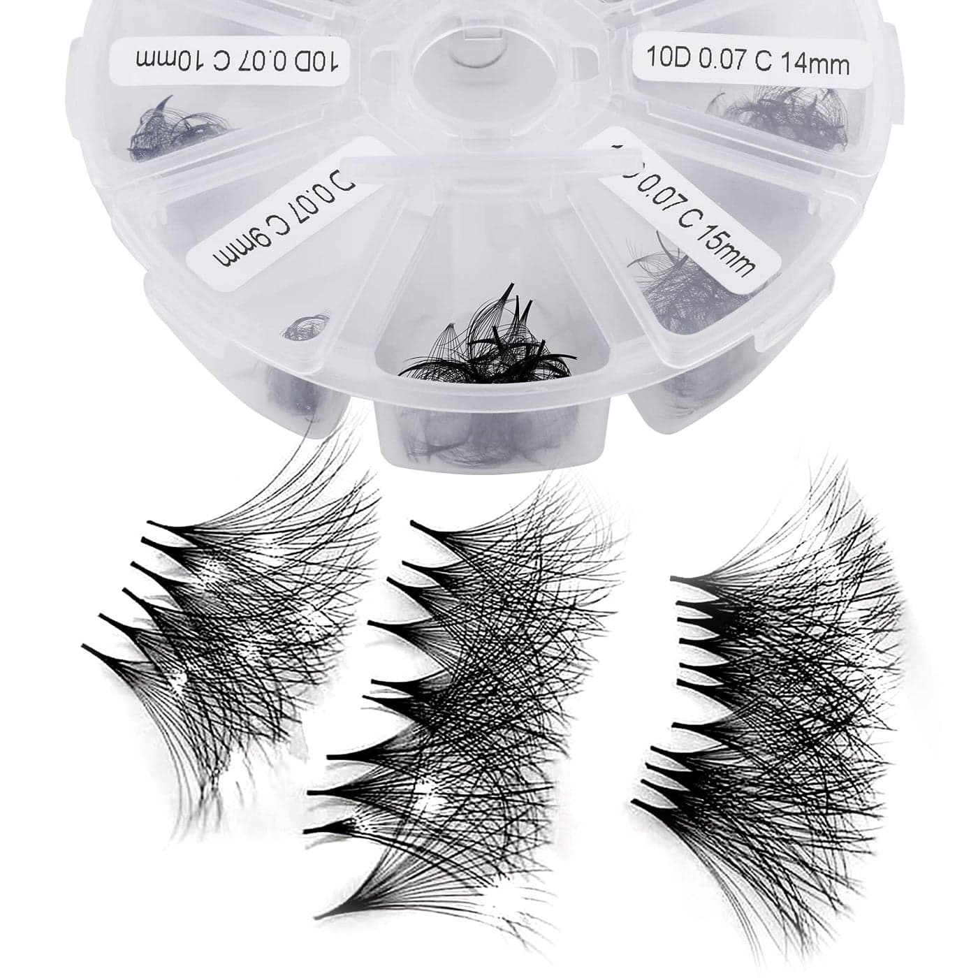 Premade Fans Eyelash Extension 500 Fans Handmade Loose Volume Lashes Mutiple Options 10D Premade Fans 007mm Thickness CD Curl 916mm1320mm Volume Eyelash Extensions by WENDYLASHES