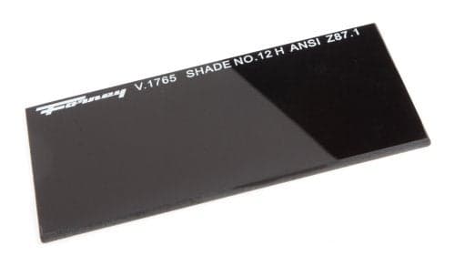 Forney 57012 Lens Replacement Hardened Glass, 4-1/4-Inch-by-2-Inch, Shade-12 , Black