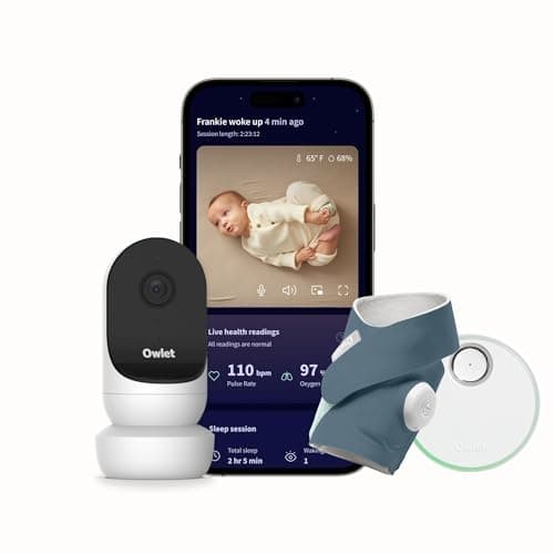 Owlet Dream Sight (Gen 2) Smart Video Baby Monitor | 2K HD Camera w/Night Vision | Detects Crying, Motion & Temperature | Customizable Alerts | Two-Way Talk | Secure Wi-fi | Blue