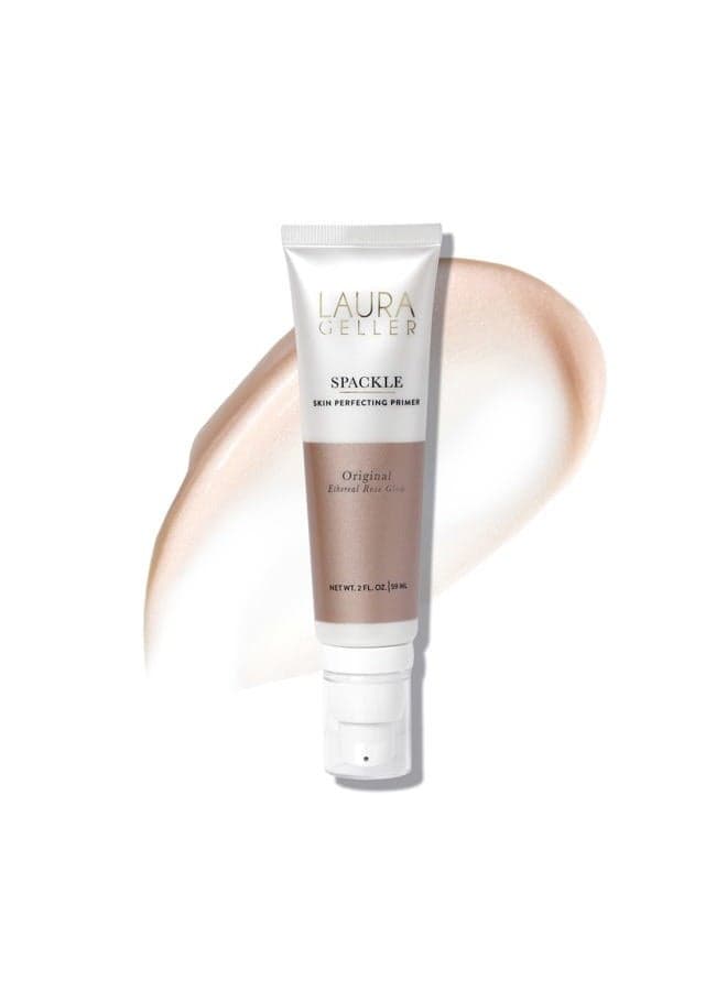 Spackle Primer - Ethereal Rose Glow - Super-Size 2 Fl Oz - Hyaluronic Acid Makeup Primer for Mature Skin