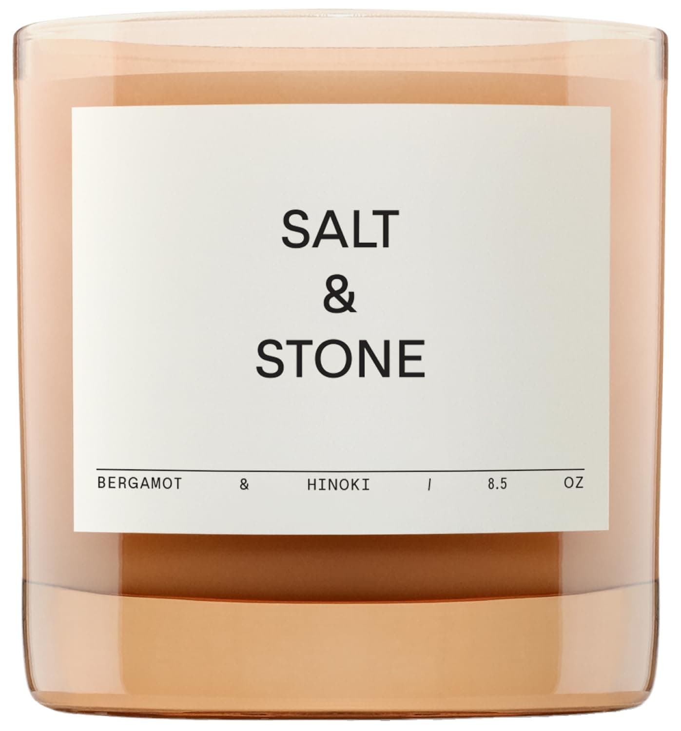 SALT & STONE Scented Candle for Women & Men | Hand-Poured, Aromatic & Fragrant | Coconut & Soy Blend Wax | 100% Cotton Wick | Long-Lasting 50 Hour Burn Time (8.5 oz) (Bergamot & Hinoki)