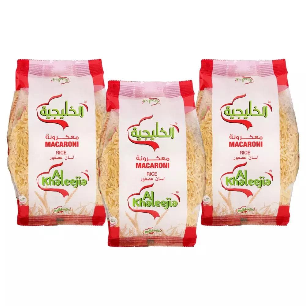 Al Khaleej Macaroni Rice Pasta- 3X400gms