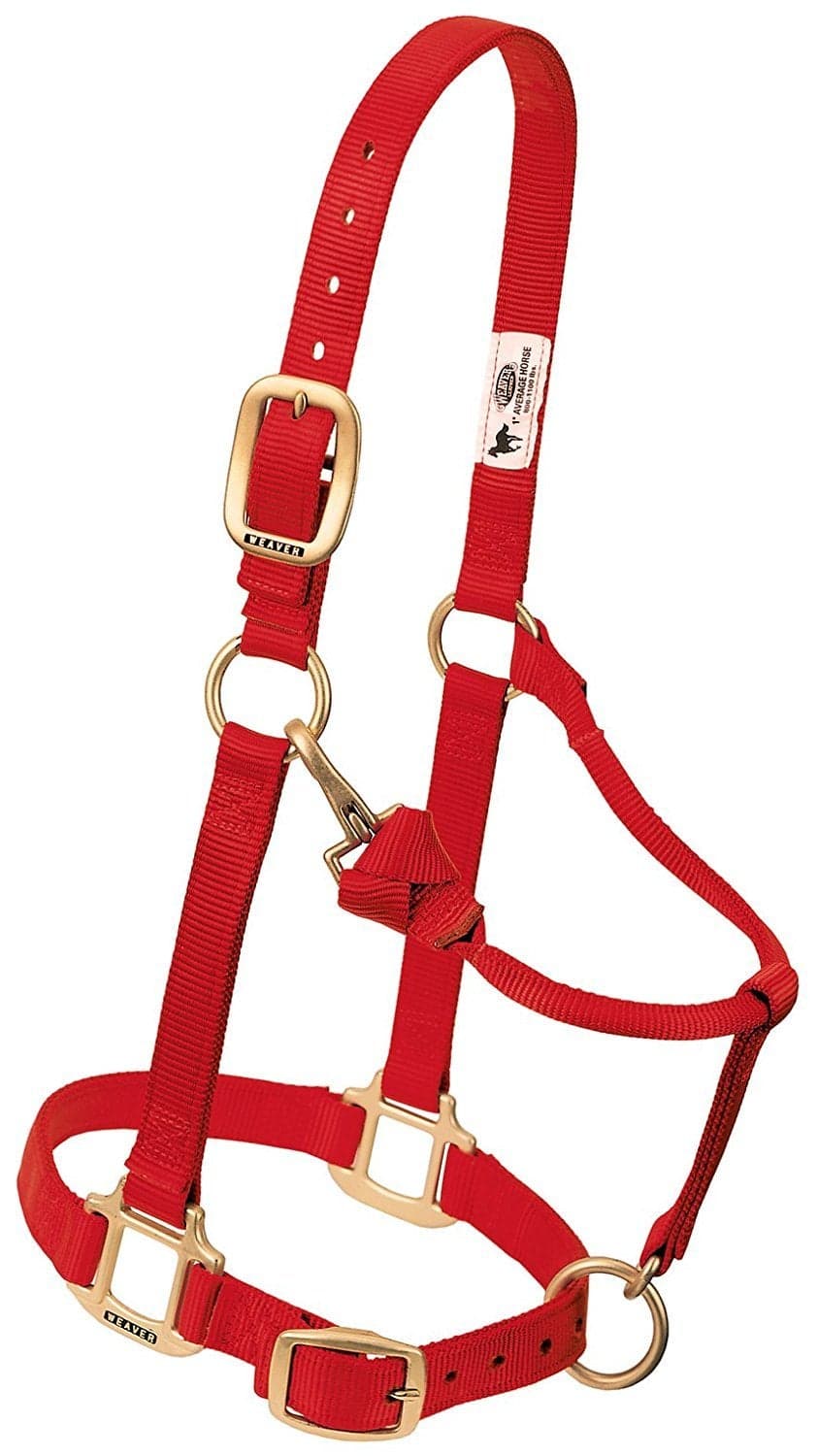Weaver Leather 35-7034-RD 1" SM Red Snap Halter