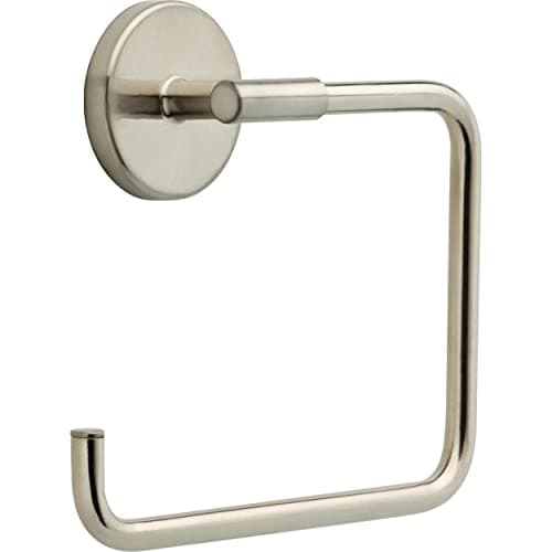 Delta Trinsic (1-Pack) Hand Towel Holder Brilliance Stainless Steel Towel Racks for Bathroom Wall Square Towel Ring Holder for Bath Towel Hanger for Kitchen, Bathroom Accessories 759460-SS