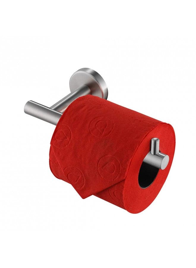 JQK Toilet Paper Holder, 5 Inch 304 Stainless Steel Thick 0.8mm Tissue Paper Dispenser for Bathroom, Hold Mega Rolls, Brushed Nickel Wall Mount, TPH100-BN