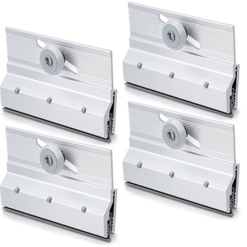 Yaocom 4 Pcs M 6053 Frameless Shower Door Rollers Top Bracket Roller Assembly 34 in Round Plastic Wheel Shower Door Replacement Parts Ball Bearings Extruded Aluminum Chrome Finish