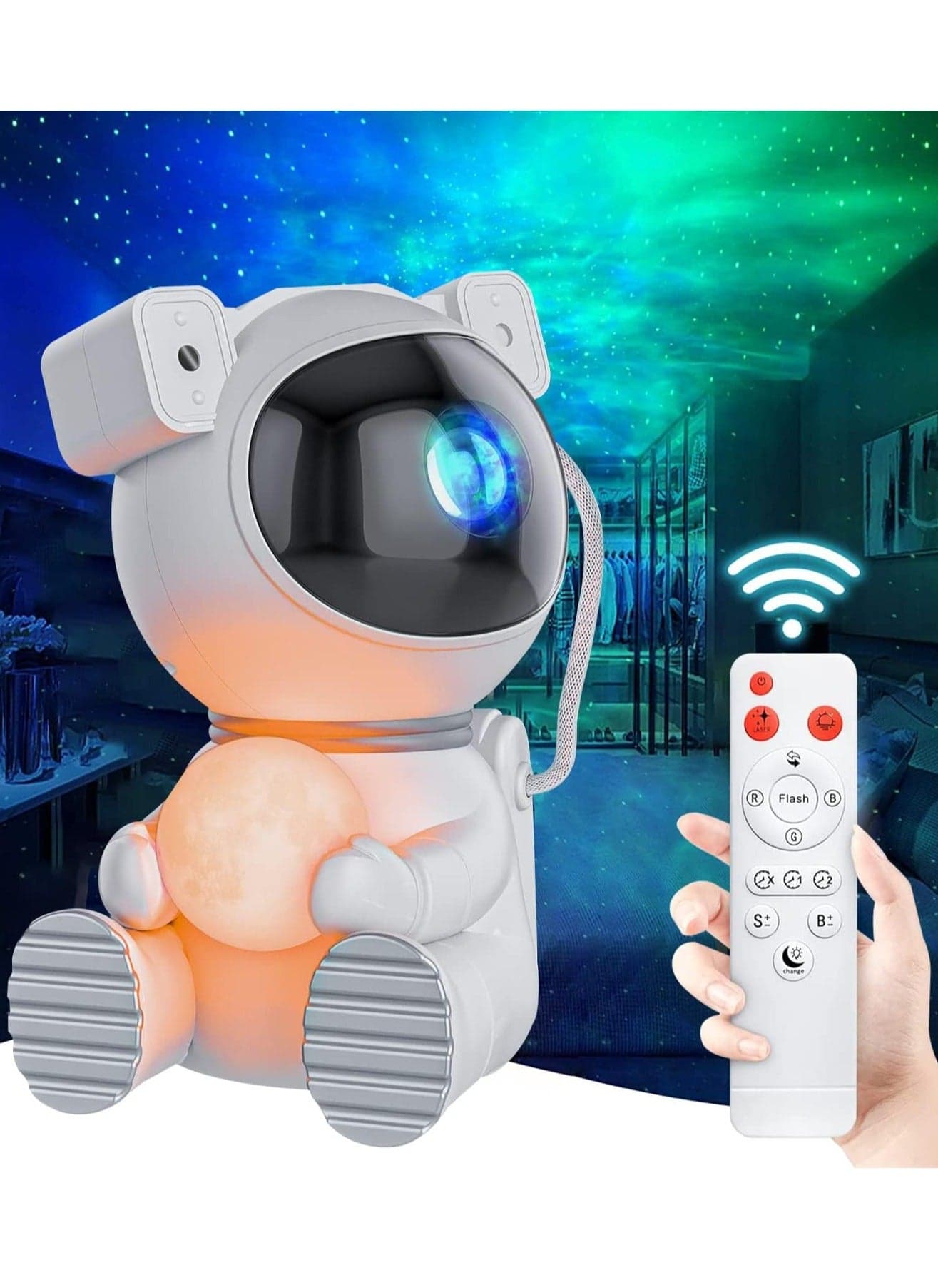Star Projector Galaxy Night Light - Astronaut Space Projector2.0, Starry Nebula Ceiling LED Lamp with Timer and Remote, Kids Room Decor Aesthetic, Best Gifts for Children and Adults