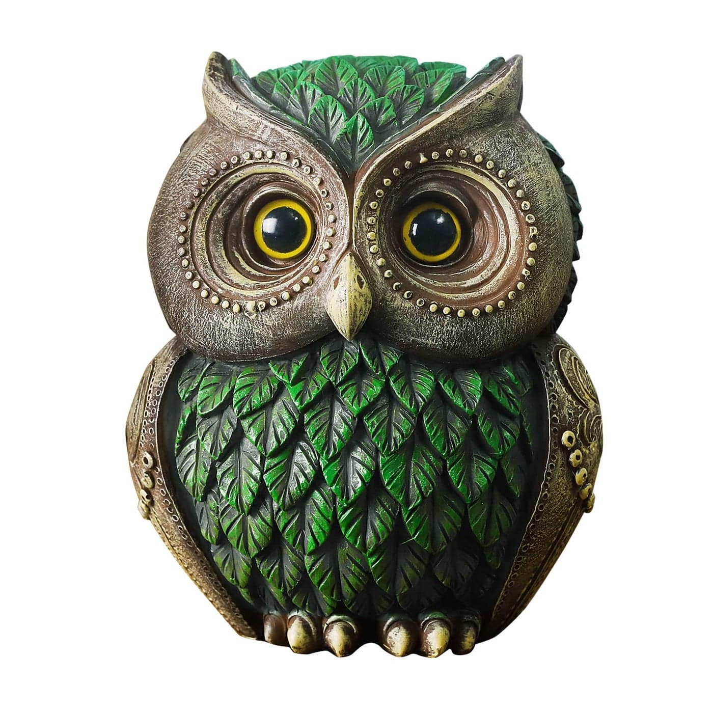 Artpaul Owl Decorations for Home Small Owl Decor Figurines Shelf Decor Home Office Living Room Decorations Birthday Gifts Green