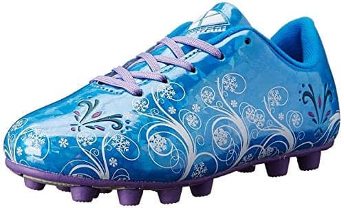 Vizari Frost Firm Ground Soccer Shoes for Youth | Graphic Football Shoes for Kids with Comfort & Padded Linings | Durable Cleats for Boys & Girls Perfect for Outdoor Play Blue/Purple