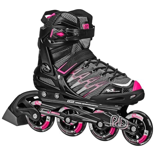 Roller Derby AERIO Q-60 Women's Inline Skates, Black/Pink, Size 7