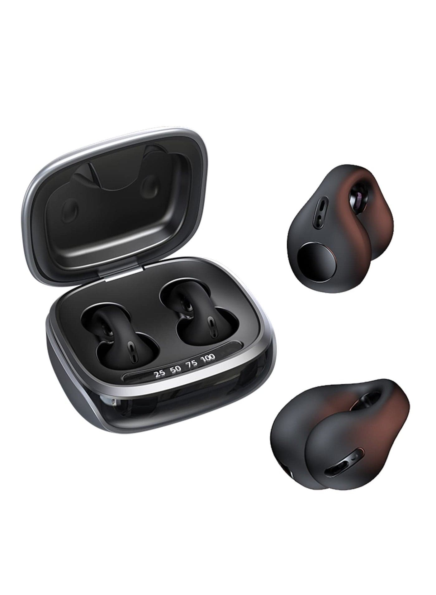 Wireless Open Ear Bluetooth Headphones with Long Battery Life, Charging Case and Earhooks for Sports, Running, Gaming and Calls
