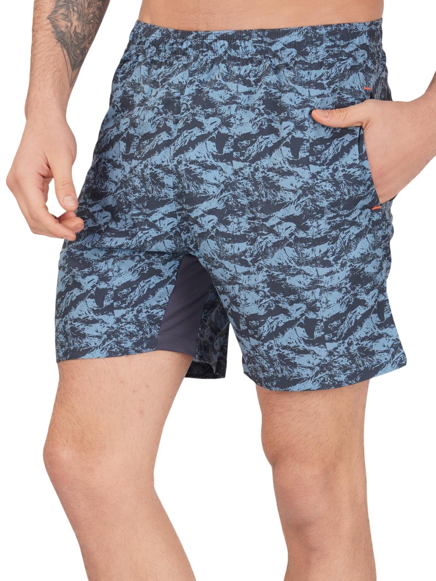 NEVER LOSE Mens 5" Swim Trunks with Zipper Pockets Quick Dry Beach Board Shorts for Men Swimsuit Swimwear with Mesh Lining (XX-Large, 2050A)