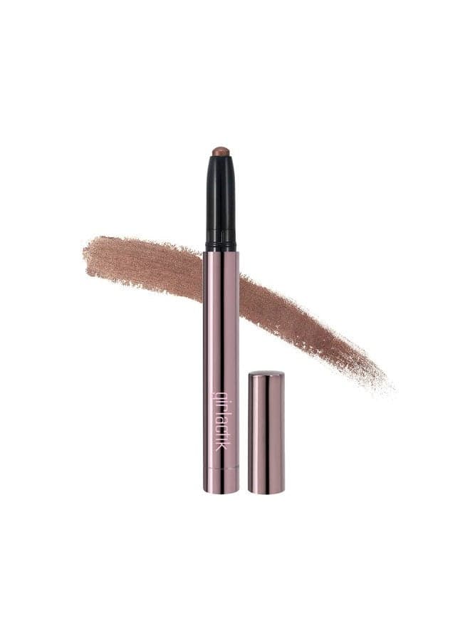 usa. metallic brown eyeshadow pen. creamy eye shimmer glitter pencil highlighter stick with sharpener. long wear, pigmented. -cashmere