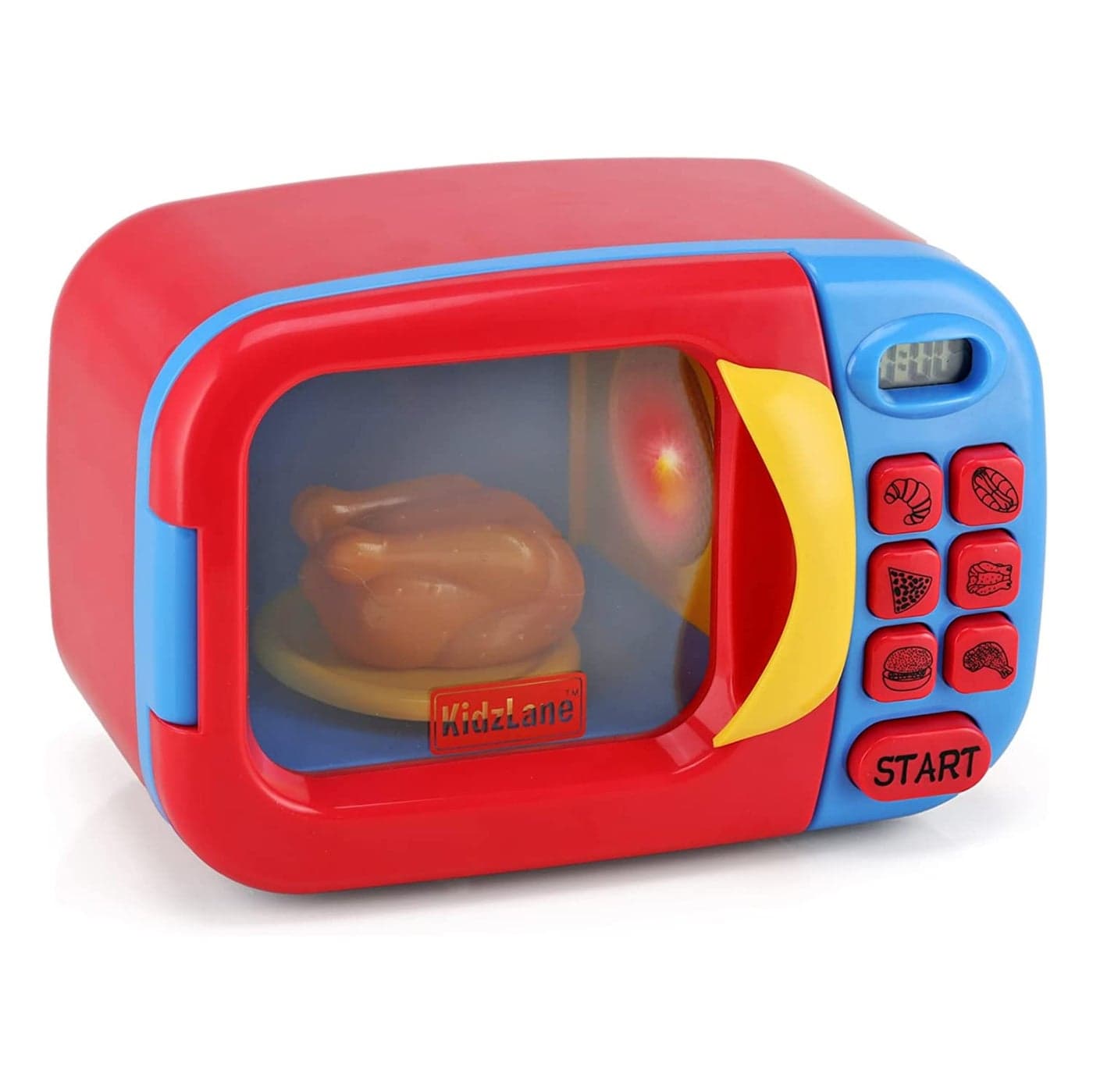 Kidzlane Toy Microwave | Kids Microwave Toy Oven | Play Microwave for Kids and Toddlers | Microwave Kitchen Playset | Pretend Play Cooking Toys Accessories for Girls and Boys