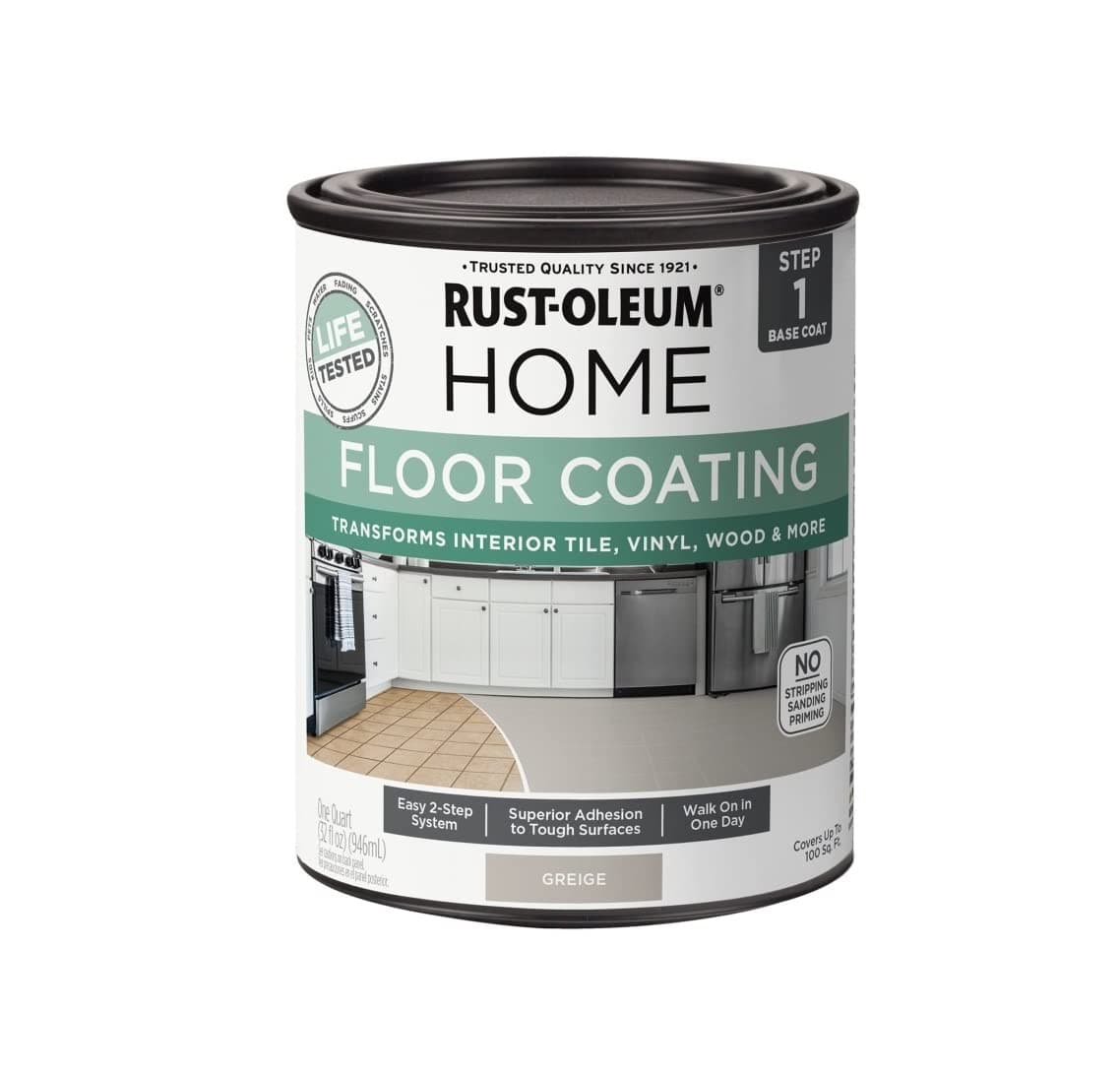 Rust-Oleum 365932 Greige Home Home Floor Coating Premix Base Coat, 1 Qt