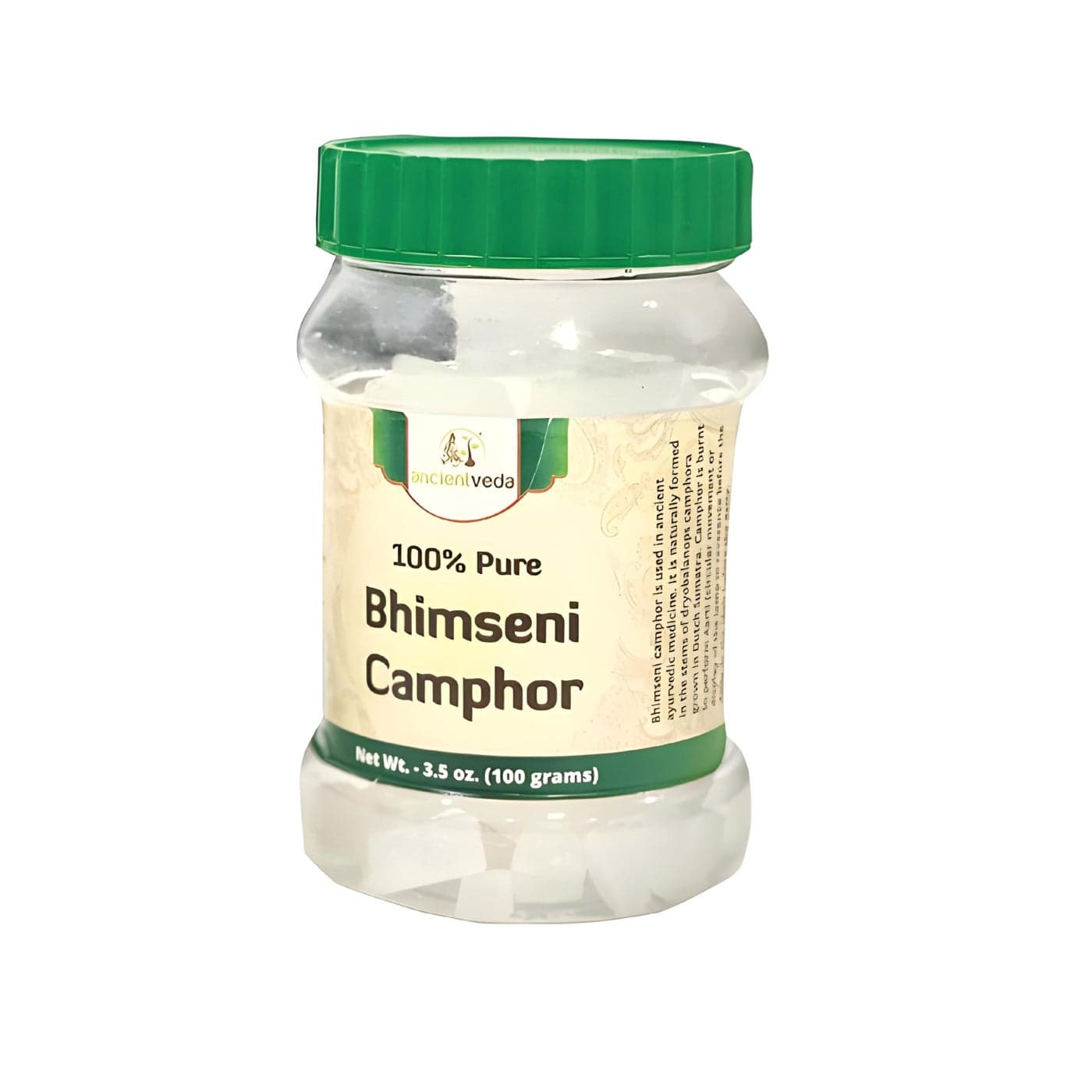 ANCIENT VEDA 100% Pure Natural Bhimseni Camphor Tablet | Aromatherapy Camphor | Refreshing Fragrance, Enhancing Concentrations | Tablet for Puja, Alcanfor Tablets, Kapoor for Pooja - (100 Grams)