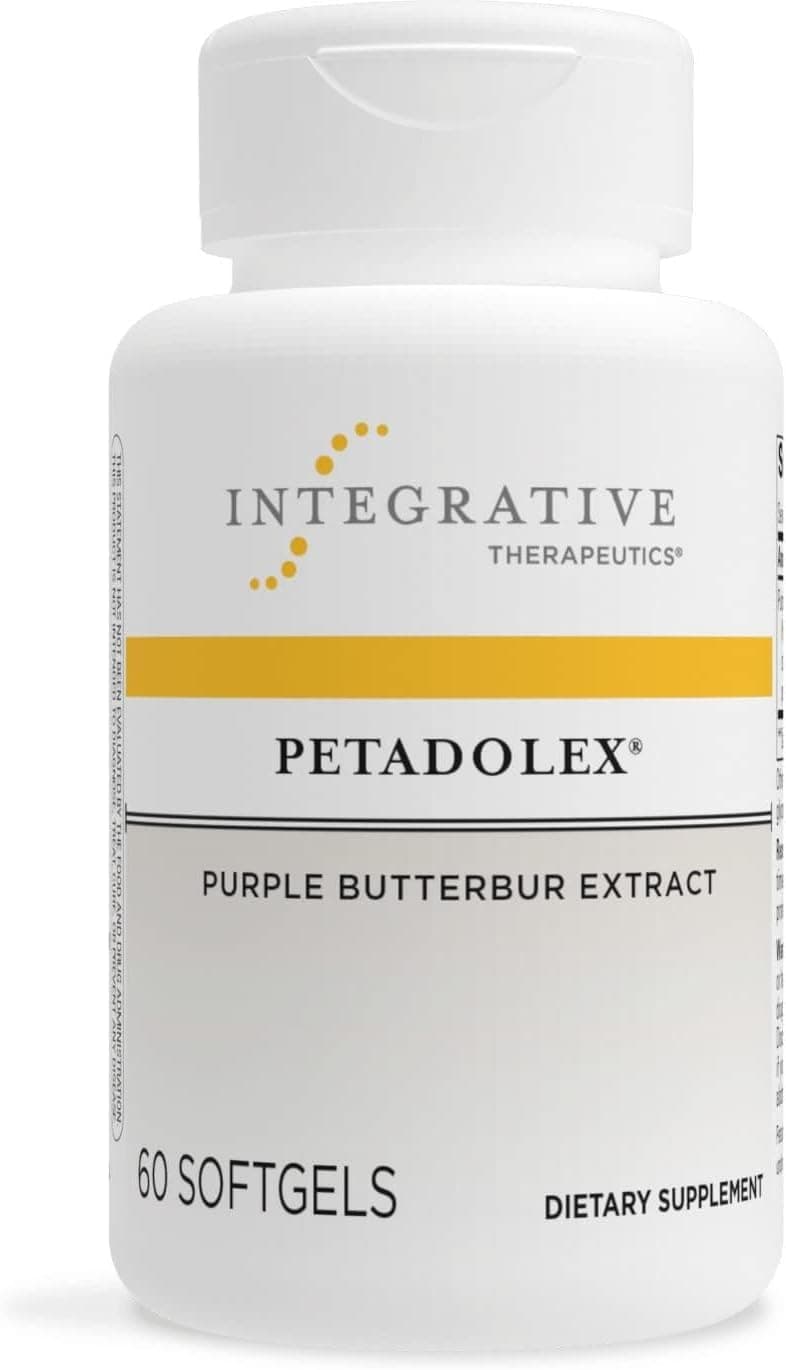 Integrative Therapeutics Petadolex Purple Butterbur Extract Dietary Supplement to Support Healthy Blood Vessel Function in The Brain GlutenFree DairyFree Brain Health Support 60 Softgels