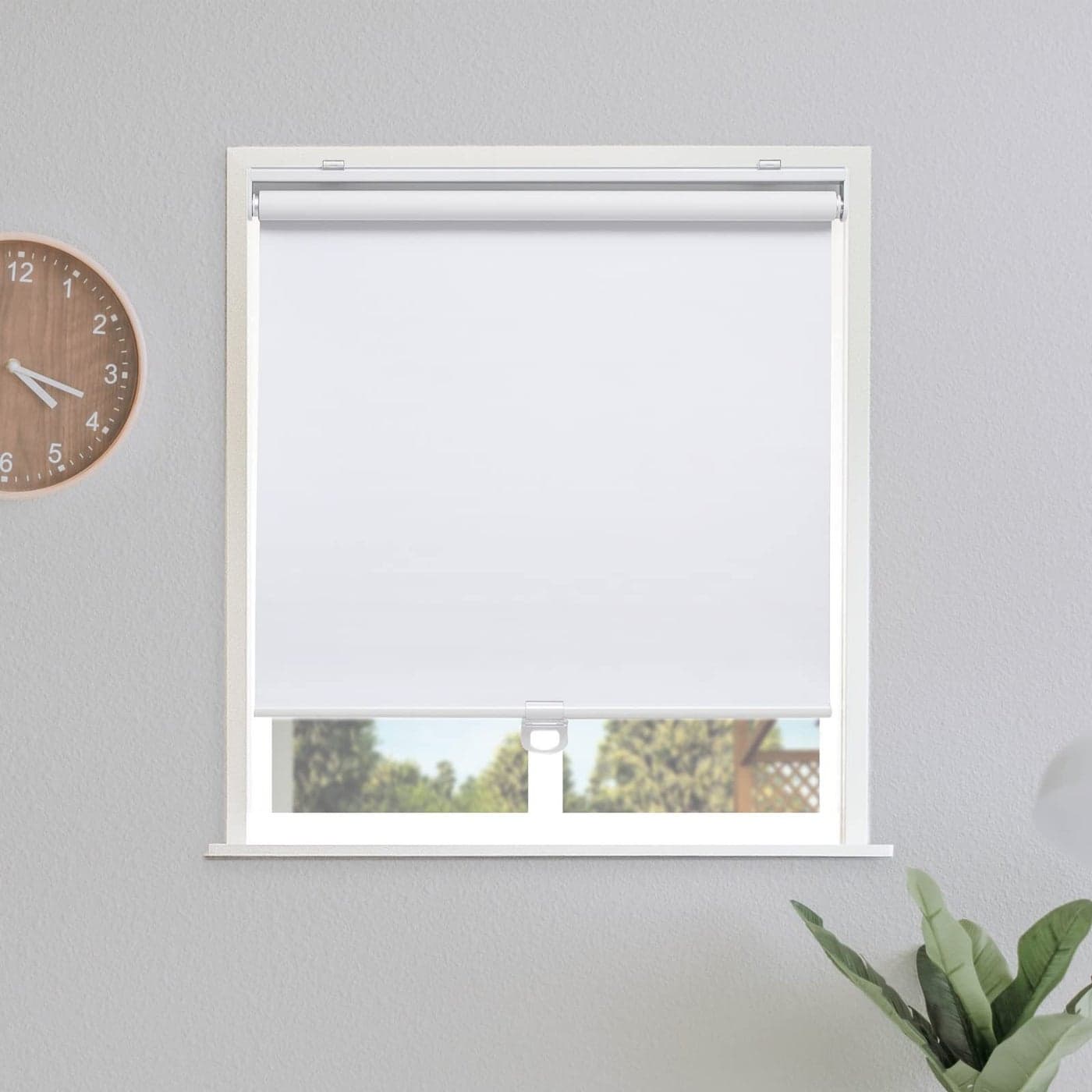 Sunoff Blackout Roller Shades Blinds Cordless for Windows Pull Down Room Darkening Door Blinds with Thermal Insulated Easy to Install for Living RoomBedroomHomeOffice Bathroom White 23 W x 72 H