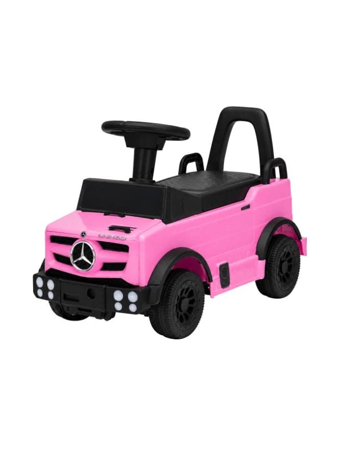 Lovely Baby Licensed Mercedes Push Ride-On Car LB 677 for Kids Ages 1–3 Years, Steering Wheel with Storage Space, Anti-Rollover Stopper & Non-Scuffing Wheels - Pink
