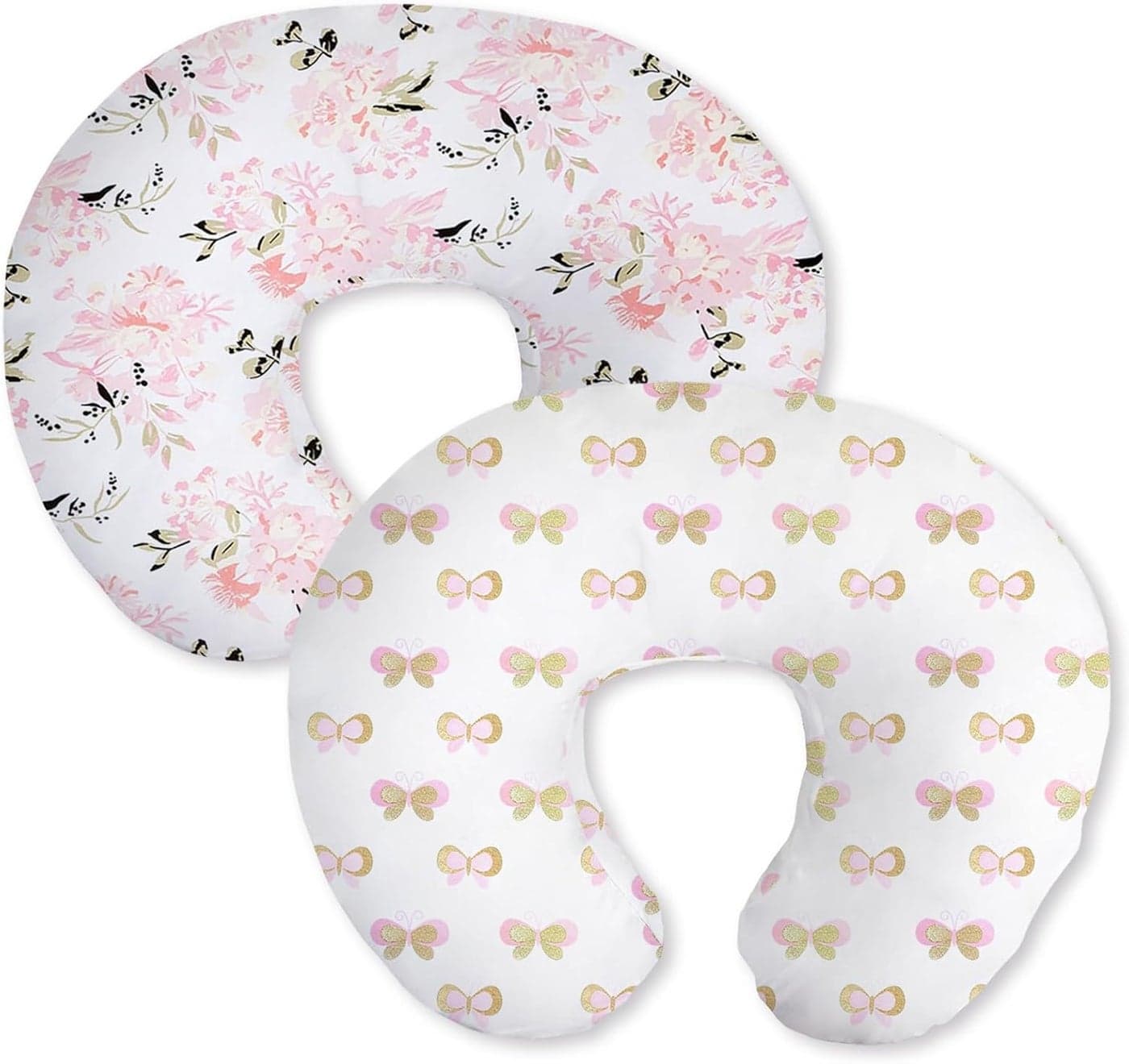 Little Grape Land Nursing Pillow Covers for Baby Girl Soft Removable Covers Breathable for Breastfeeding Pillows 2 Pack Nursing Pillow Cases Fit Standard Nursing Pillows Butterfly Cover Only