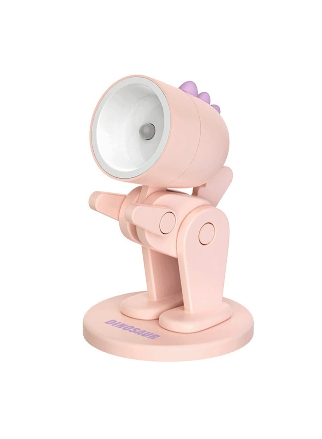 Dinosaur Themed Mini Desk Lamp DIY Cute LED Night Light Unique Desktop Ornaments Creative Gift for Students Magnetic Pink Dragon