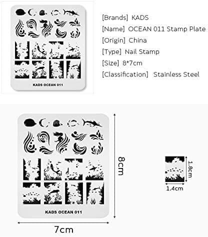 KADS Nail Stamping Plate Rose Flower Nature Nail Art Stamp Template DIY Image Template Manicure Stamping Plate Stencil Tools FL037