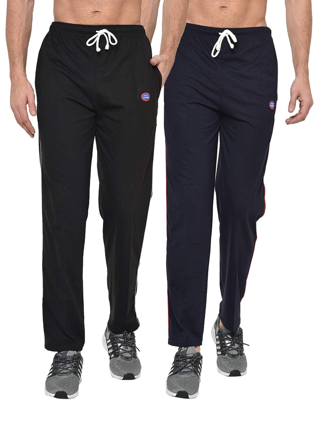 Mack JONNEY Multicolor Cotton Blend Pyjamas for Men(Pack of 2)-D1_BLK_NVY_0002-XXL
