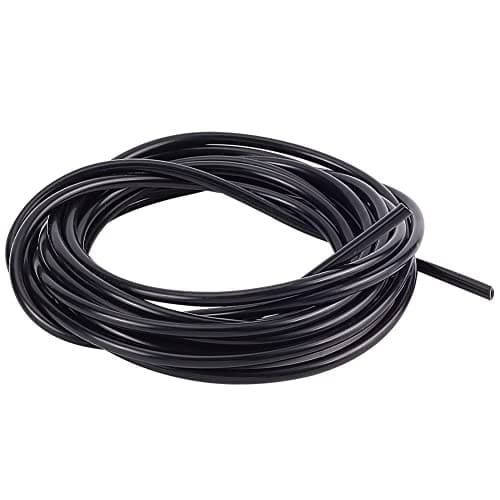 AHANDMAKER 16.4 Feet Black Vacuum Hose, ID 1/8inch(3mm) High Temperature Silicone Vacuum Tubing Hose, 3/16inch(5mm) Vacuum Tube, Vacuum Line Kit for Automotive and Pipeline
