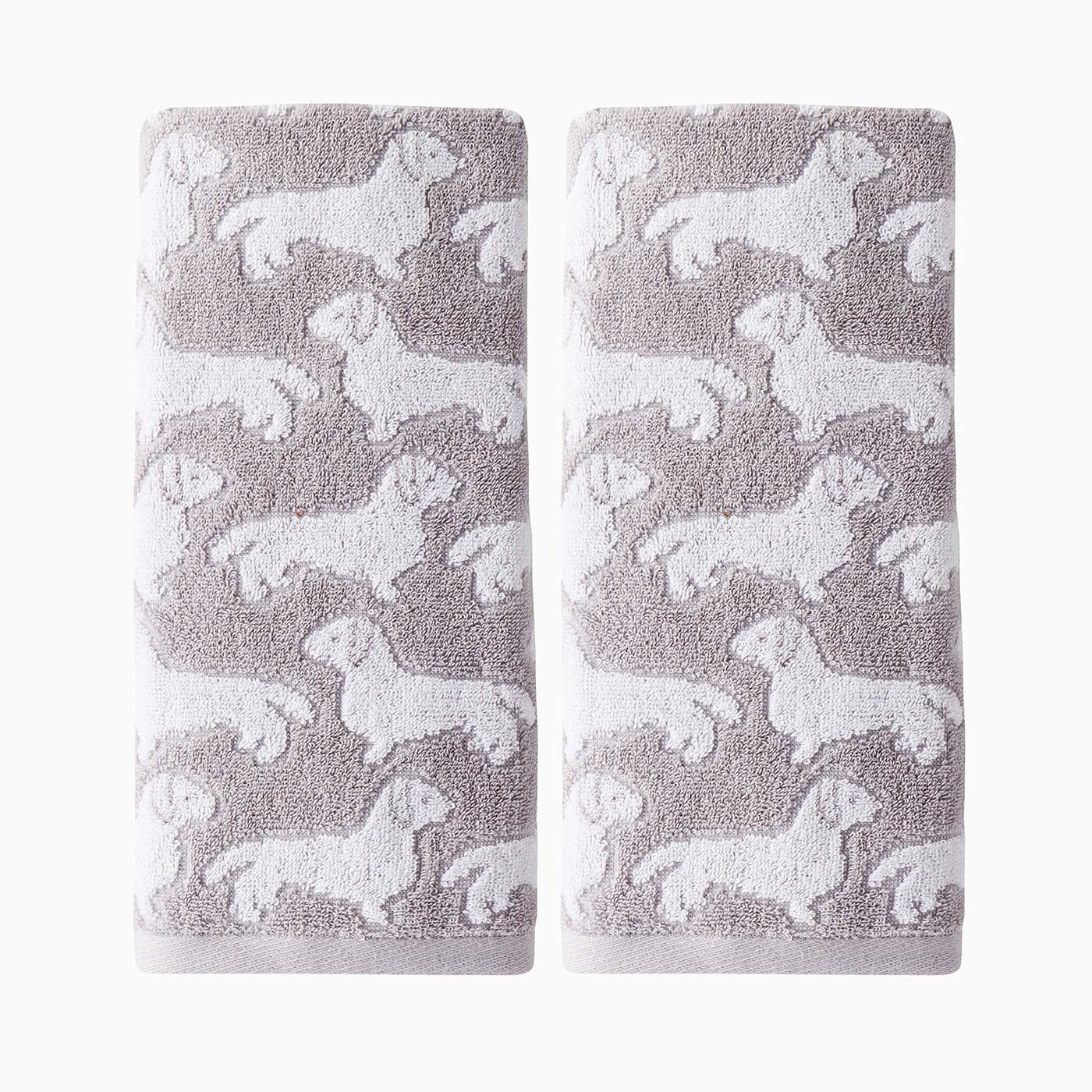 SKL Home by Saturday Knight Ltd Dog 2 Pc Hand Towel Gray