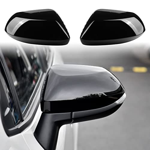 CKE 2pcs Compatible with Toyota Corolla 2025 2024 2023 2022 2021 2020 Accessories Sport Car Rearview Mirror Cover Trims Rear View Mirror Guard Protector Caps -Glossy Black