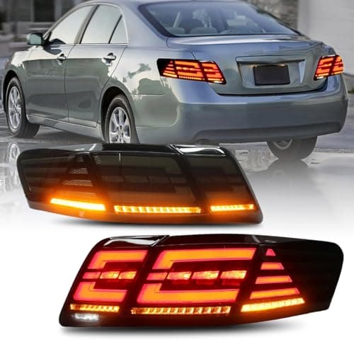 HCMOTIONZ LED Tail Light Assembly Compatible with 20072011 Toyota Camry xv40 Aurion Start UP Animation Sequential Turn Light Passenger Driver Side 2pcs Smoked