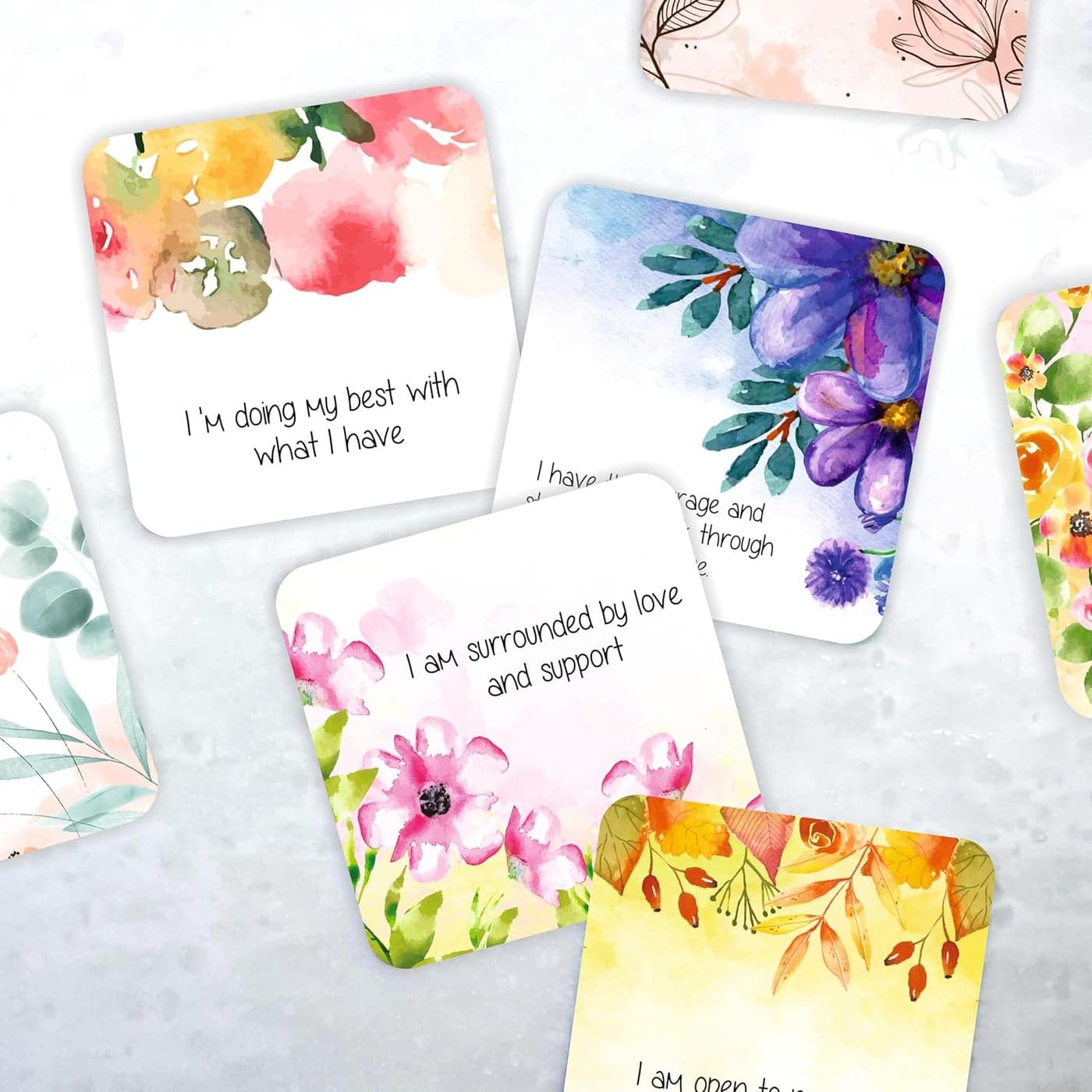 SVM CRAFT 40 Self Care Cards for Women Positive Affirmation Body and Mind Positivity Self Love Motivation Kindness Cards Colourful Cards