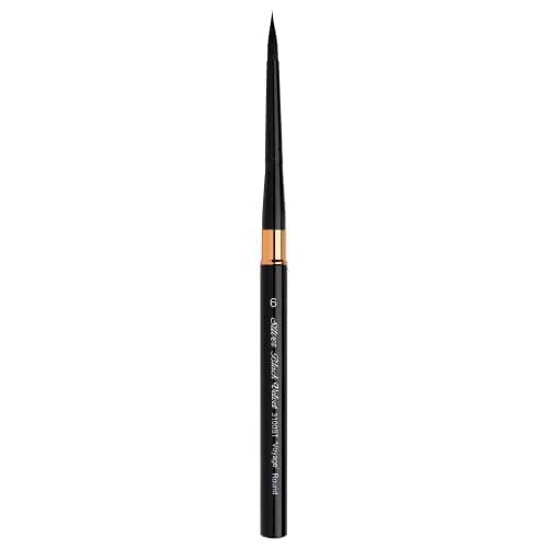 Silver Brush Limited 3100ST-6 Black Velvet Voyage Travel Brush Round Paintbrush for Watercolor, Gouache, Inks, & Dyes, Size 6, Short Handle
